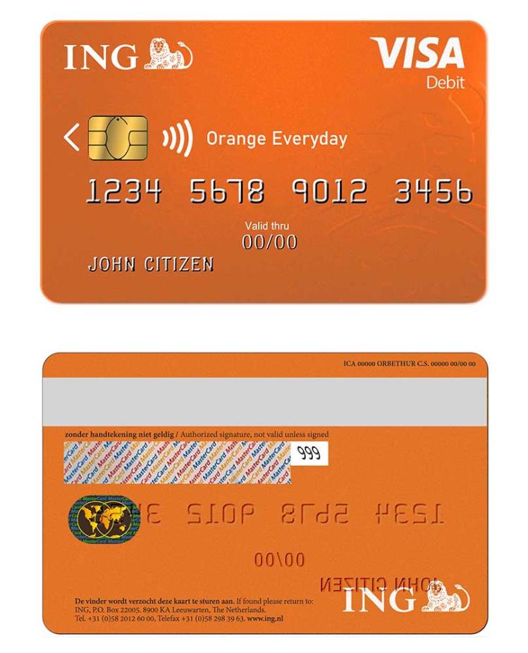 Netherlands ING Orange visa card
